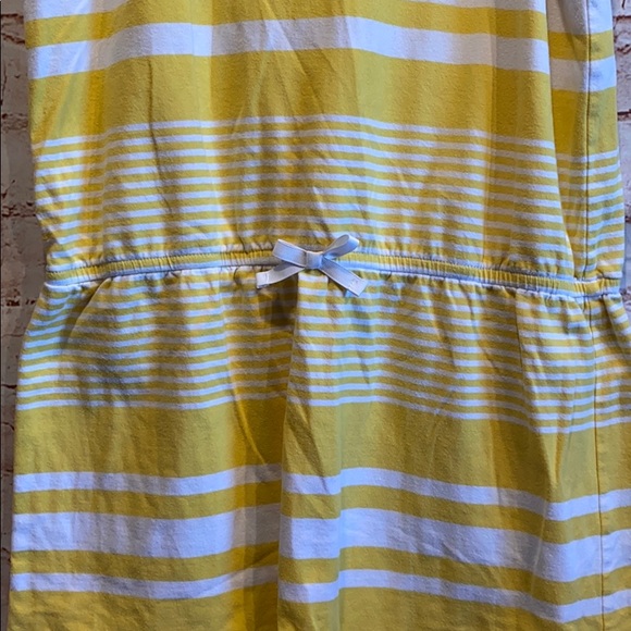 Lands End dress sz XL girls yellow white stripe - Picture 2 of 8